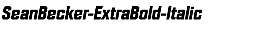SeanBecker-ExtraBold Italic.ttf