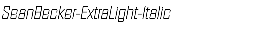 SeanBecker-ExtraLight Italic.ttf