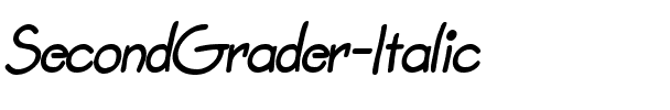SecondGrader Italic.ttf
