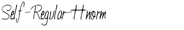 Self ttnorm Regular.ttf