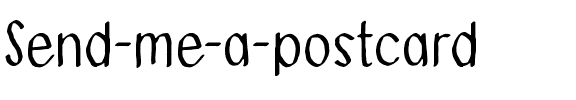 Send me a postcard Regular.ttf
