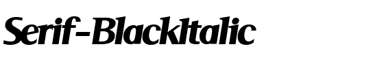 Serif BlackItalic Serif BlackItalic.ttf