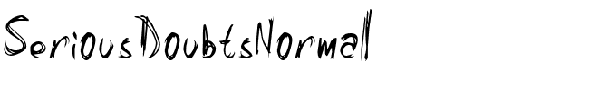 Serious Doubts Normal.ttf