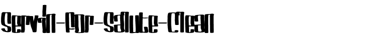 Servin' For Salute Clean Regular.ttf