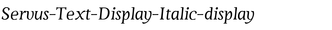 Servus Text Display Italic display.ttf