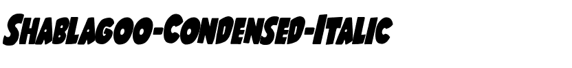 Shablagoo Condensed Italic Condensed Italic.ttf
