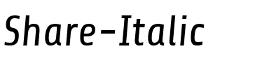 Share Italic.ttf