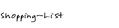 Shopping List Regular.ttf