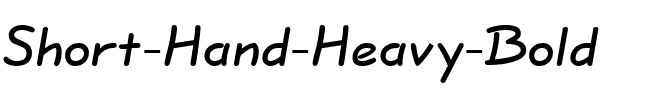 Short Hand Heavy Bold.ttf