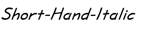 Short Hand Italic.ttf