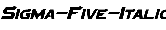 Sigma Five Italic.otf