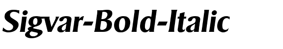 Sigvar Bold Italic.ttf