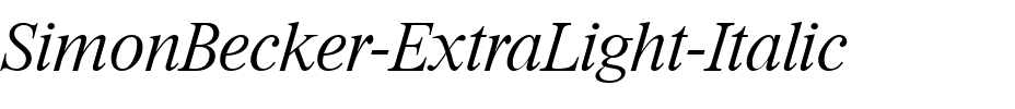 SimonBecker-ExtraLight Italic.ttf