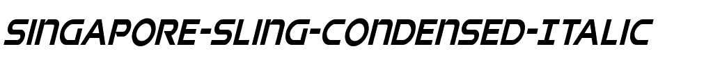 Singapore Sling Condensed Italic Condensed Italic.ttf