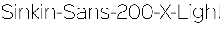 Sinkin Sans 200 X Light 200 X Light.ttf