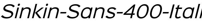 Sinkin Sans 400 Italic 400 Italic.ttf
