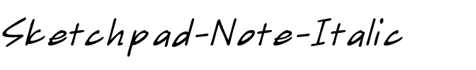 Sketchpad Note  Italic.ttf