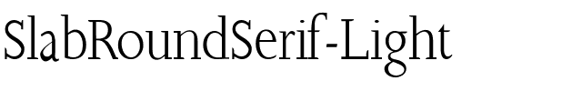 SlabRoundSerif-Light Regular.ttf