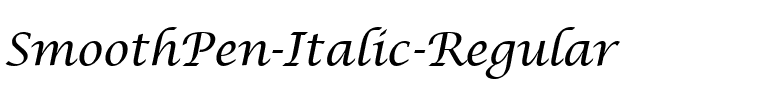 SmoothPen-Italic Italic.ttf