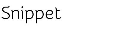 Snippet Regular.ttf
