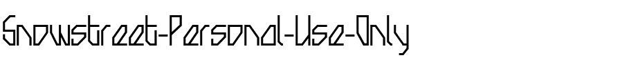 Snowstreet Personal Use Only Regular.ttf
