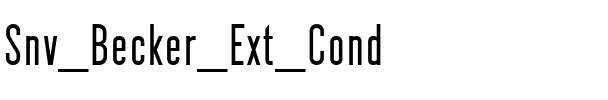 Snv Becker Ext Cond Regular.ttf
