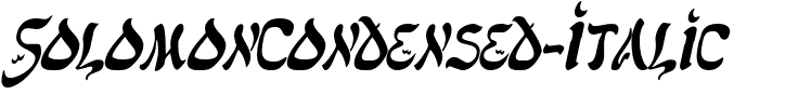 SolomonCondensed Italic.ttf