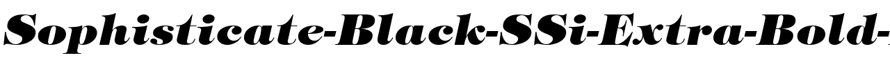 Sophisticate Black SSi Extra Bold Italic.ttf