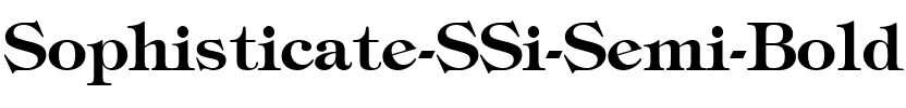 Sophisticate SSi Semi Bold.ttf