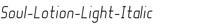 Soul Lotion Light-Italic.ttf