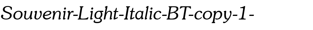 Souvenir Lt BT Light Italic.ttf