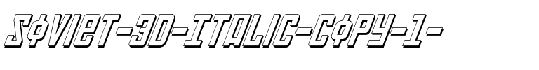 Soviet 3D Italic 3D Italic.ttf