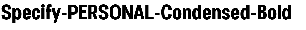 Specify PERSONAL Condensed Bold.ttf