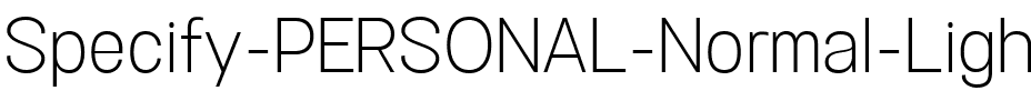 Specify PERSONAL Normal Light.ttf