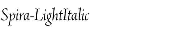 Spira-LightItalic Regular.ttf