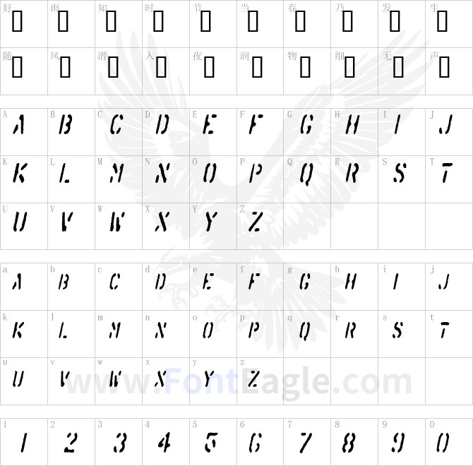 SprayStencilCondensed-Oblique