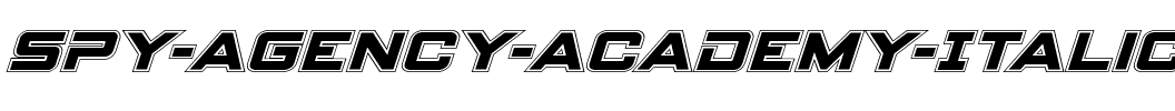 Spy Agency Academy Italic Italic.ttf