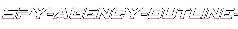 Spy Agency Outline Italic Italic.ttf