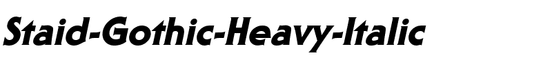 Staid Gothic Heavy Italic.ttf