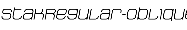 StakRegular Oblique Regular.ttf