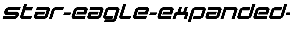 Star Eagle Expanded Bold Italic Expanded Bold Italic.ttf