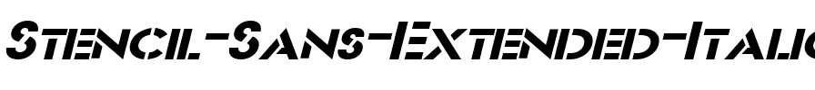 Stencil Sans-Extended  Italic.ttf