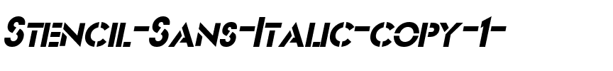 Stencil Sans Italic.ttf