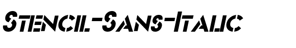 Stencil Sans  Italic.ttf