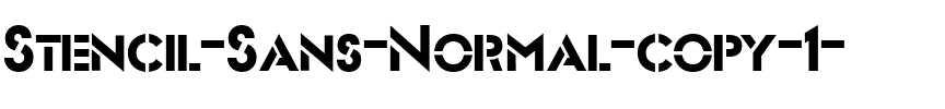Stencil Sans Normal.ttf