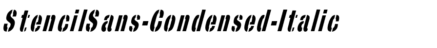 StencilSans Condensed Italic.ttf