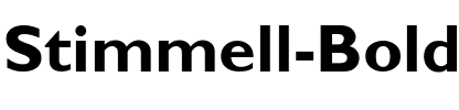 Stimmell-Bold Regular.ttf