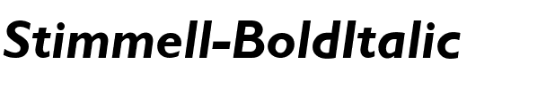 Stimmell-BoldItalic Regular.ttf