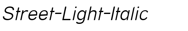 Street  Light Italic Regular.ttf