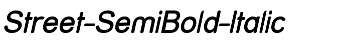 Street SemiBold Italic Regular.ttf